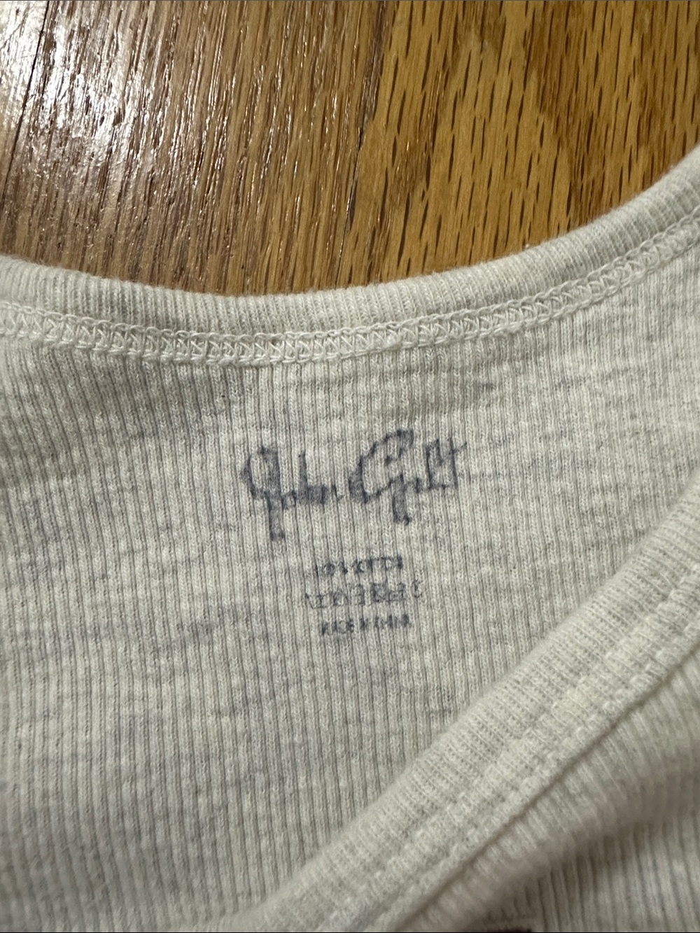 PacSun Cream Ribbed Tank with Burgundy Boston Script - Picture 2 of 2